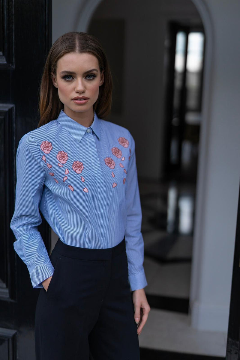 BELLA ROSE EMBROIDERY SHIRT - CT041