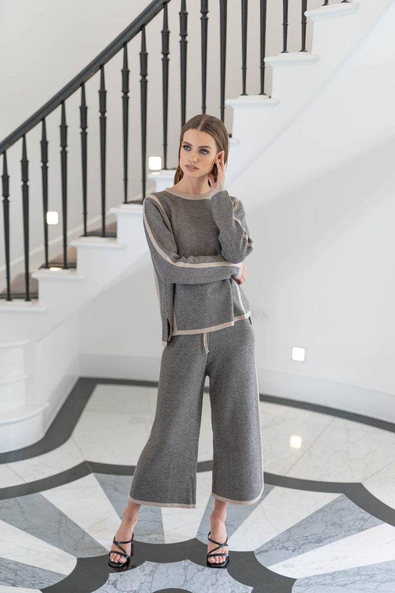 'KAYLA' Knitted Lux Herringbone Co Ord Set - CT088