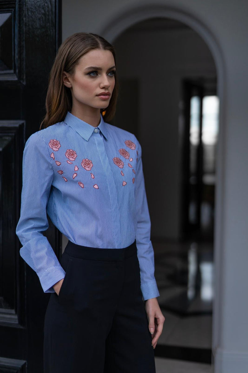 BELLA ROSE EMBROIDERY SHIRT - CT041