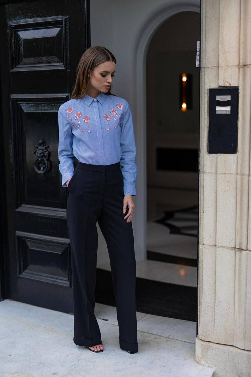 BELLA ROSE EMBROIDERY SHIRT - CT041